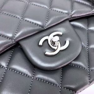 Chanel Flap Bag 30cm Tinware Ash Lambskin