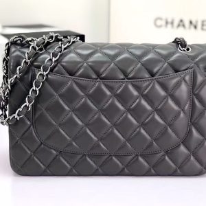 Chanel Flap Bag 30cm Tinware Ash Lambskin