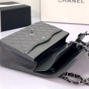 Chanel Flap Bag 30cm Tinware Ash Lambskin