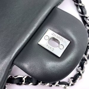 Chanel Flap Bag 30cm Tinware Ash Lambskin