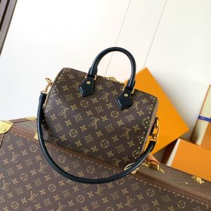 Image_20250924170506_9352_16 LV Speedy Trunk Bag 27cm Black Brown Cowhide Canvas