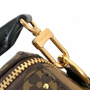 Image_20250924170509_9355_16 LV Speedy Trunk Bag 27cm Black Brown Cowhide Canvas