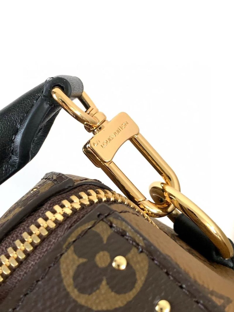 Image_20250924170509_9355_16 LV Speedy Trunk Bag 27cm Black Brown Cowhide Canvas