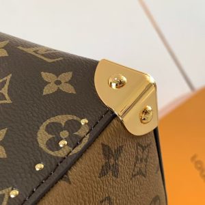 Image_20250924170510_9356_16 LV Speedy Trunk Bag 27cm Black Brown Cowhide Canvas