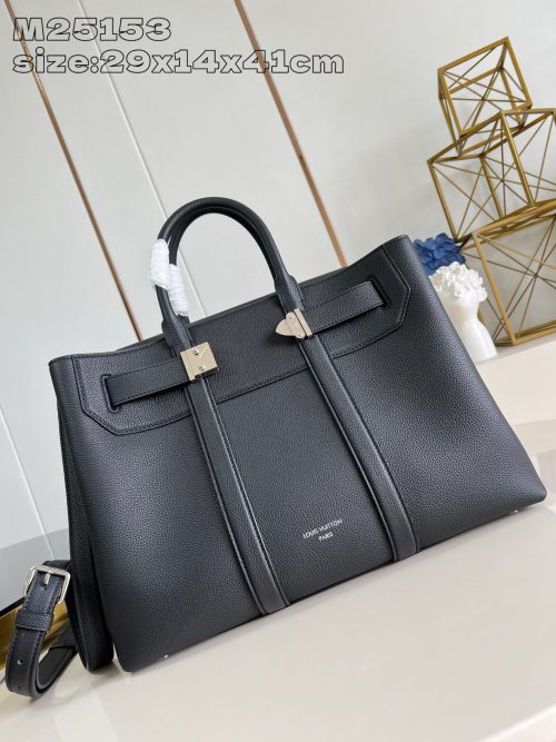 Image_20251013190345_1999_58 LV Georges Tote MM 41cm Black Cowhide
