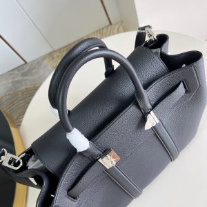 LV Georges Tote MM 41cm Black Cowhide