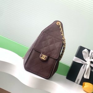 CC 25C Hobo Bag Chocolate Brown Grained Calfskin