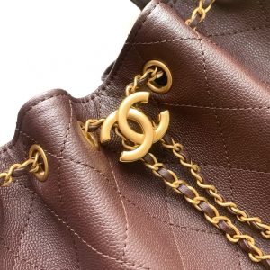 CC 25C Hobo Bag Chocolate Brown Grained Calfskin