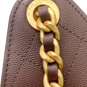 CC 25C Hobo Bag Chocolate Brown Grained Calfskin