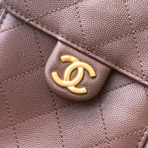 CC 25C Hobo Bag Chocolate Brown Grained Calfskin