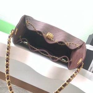 CC 25C Hobo Bag Chocolate Brown Grained Calfskin