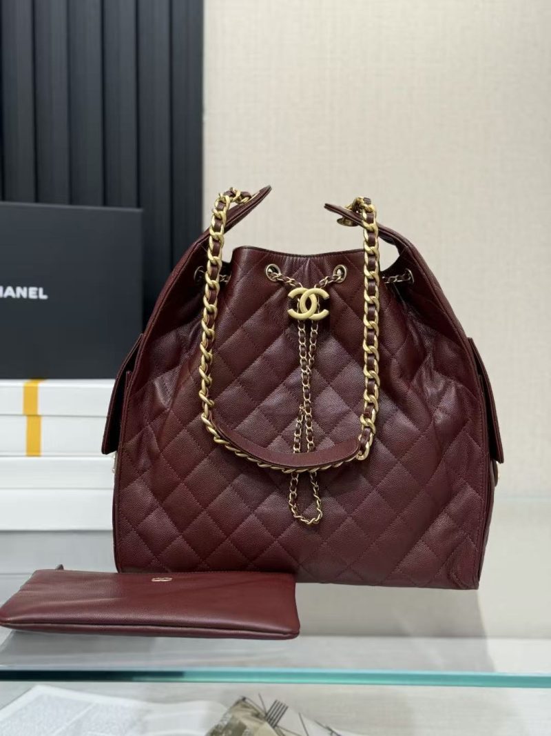 Image_20251029103425_1104_4_a3ed3dc9-a044-457a-a65f-448c7a2de74f CC 25C Hobo Bags 40 cm Burgundy Calfskin