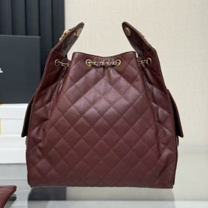 Image_20251029103428_1106_4_f1025fe6-f270-4617-a219-19400a1c6afe CC 25C Hobo Bags 40 cm Burgundy Calfskin