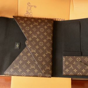 LV Mark Folder Monogram Reverse Coated Canvas Calfskin