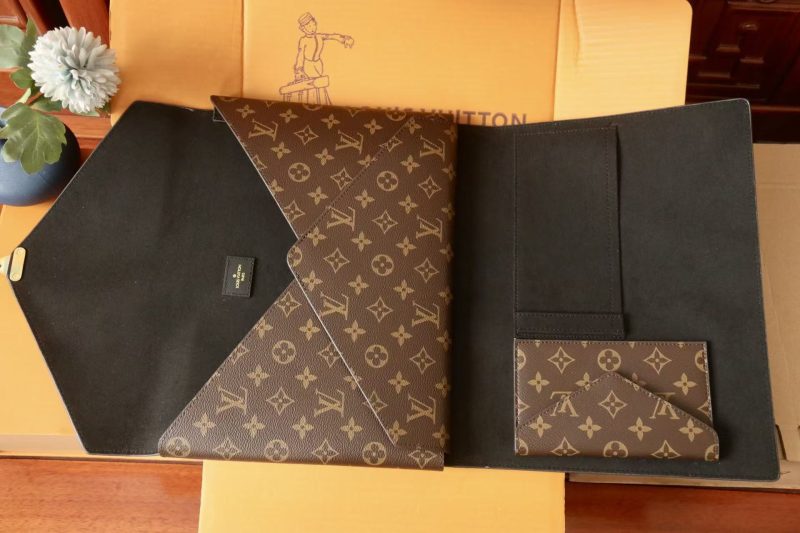 LV Mark Folder Monogram Reverse Coated Canvas Calfskin