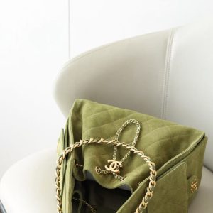 CC 2025 Hobo Bag 30cm Matcha Green Suede