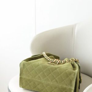 CC 2025 Hobo Bag 30cm Matcha Green Suede