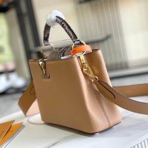 LV Capucines BB 27cm Ginger Yellow Calfskin Premium Python Leather GHW