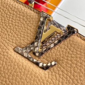 LV Capucines BB 27cm Ginger Yellow Calfskin Premium Python Leather GHW