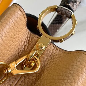 LV Capucines BB 27cm Ginger Yellow Calfskin Premium Python Leather GHW
