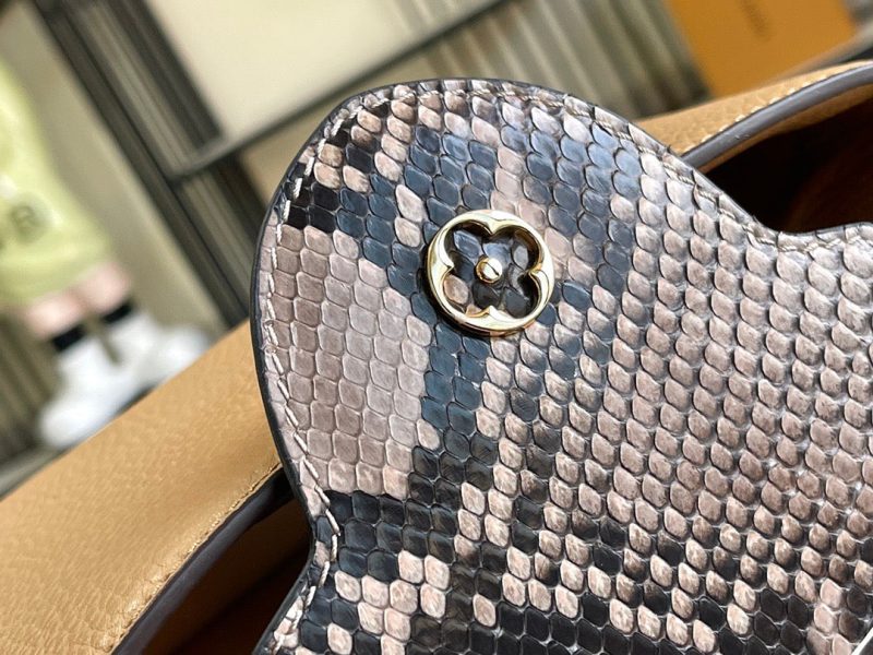 LV Capucines BB 27cm Ginger Yellow Calfskin Premium Python Leather GHW