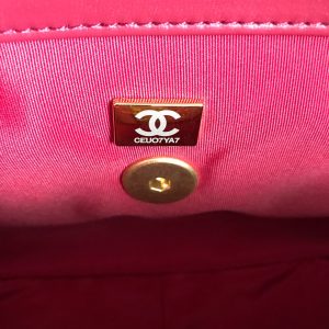 19 FLAP BAG 26 BURGUNDY LAMBSKIN