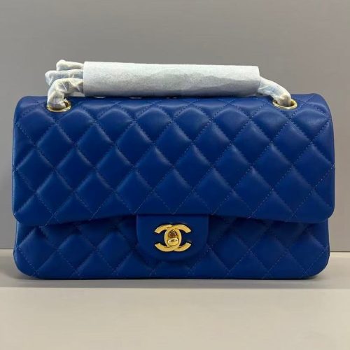 Chanel 2025 Classic Flap Bag 25cm Blue Lambskin