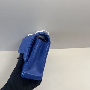 Chanel 2025 Classic Flap Bag 25cm Blue Lambskin