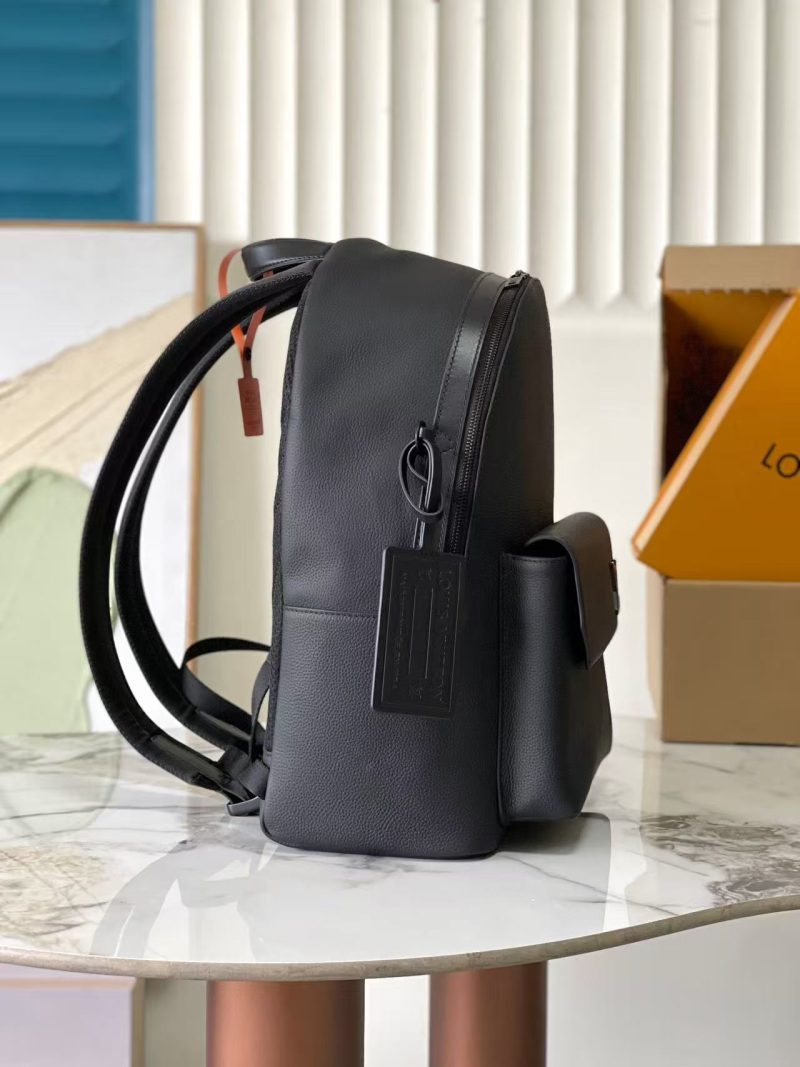 LV M22503 Takeoff Backpack Black Aerogram Cowhide