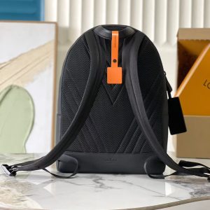 LV M22503 Takeoff Backpack Black Aerogram Cowhide