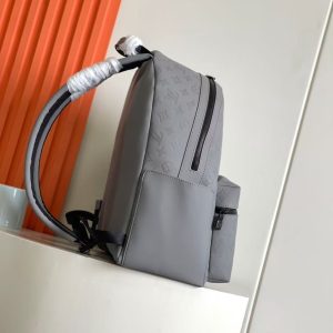 LV Discovery Backpack Gray in Monogram Embossed Cowhide Leather