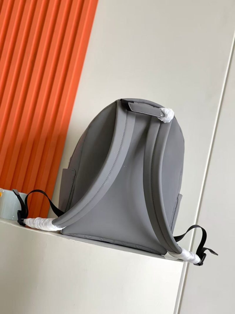 LV Discovery Backpack Gray in Monogram Embossed Cowhide Leather