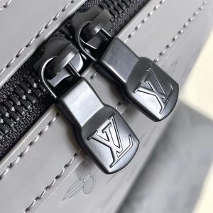 LV Discovery Backpack Gray in Monogram Embossed Cowhide Leather