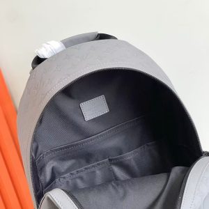 LV Discovery Backpack Gray in Monogram Embossed Cowhide Leather