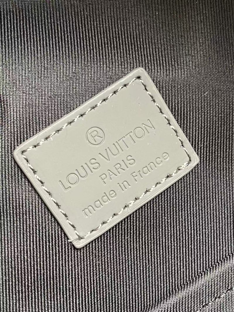 LV Discovery Backpack Gray in Monogram Embossed Cowhide Leather