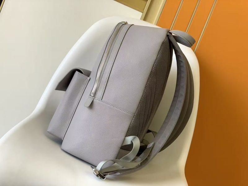 LV Aerogram Backpack Grey in Calfskin Leather
