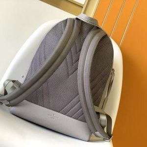 LV Aerogram Backpack Grey in Calfskin Leather