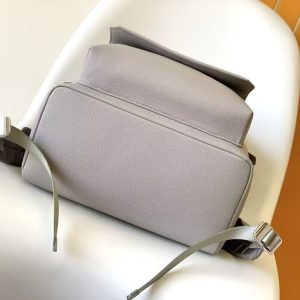 LV Aerogram Backpack Grey in Calfskin Leather