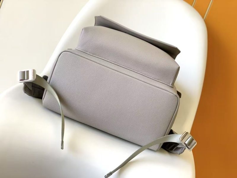LV Aerogram Backpack Grey in Calfskin Leather