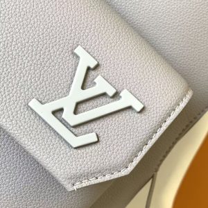 LV Aerogram Backpack Grey in Calfskin Leather