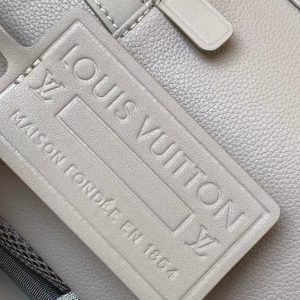 LV Aerogram Backpack Grey in Calfskin Leather