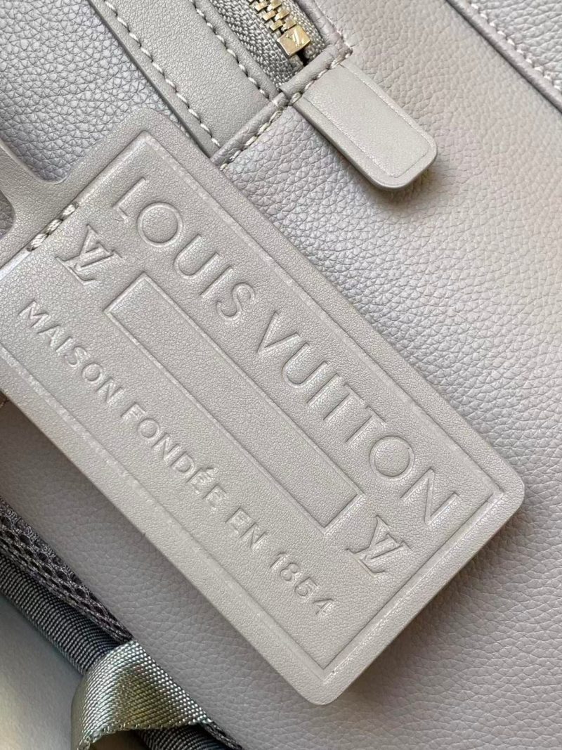LV Aerogram Backpack Grey in Calfskin Leather