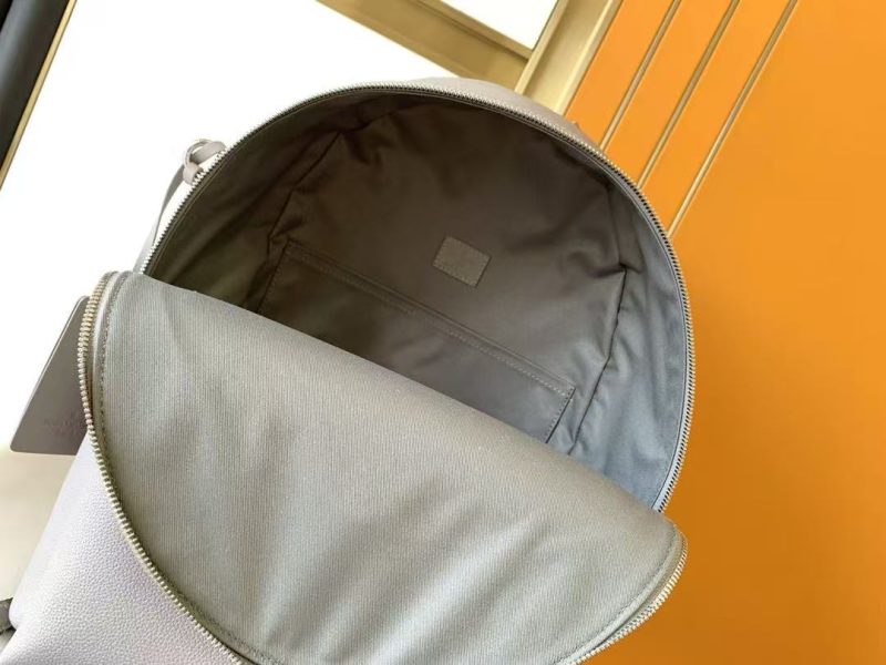 LV Aerogram Backpack Grey in Calfskin Leather