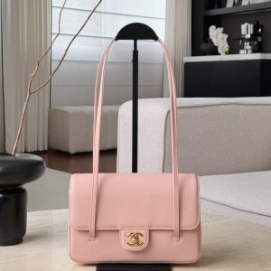 Chanel 26 Shoulder Bag 17 Pink Sheepskin Leather