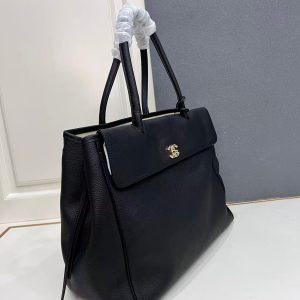 Chanel 2026 Maxi Shopping Bag 42cm Black Cowhide leather