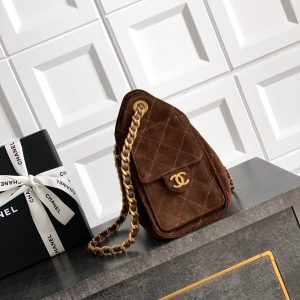 Image_20260323230643_2145_49 CHANEL 25S HOBO BAG 22 CM IN DARK BROWN SUEDE WITH GOLD HARDWARE