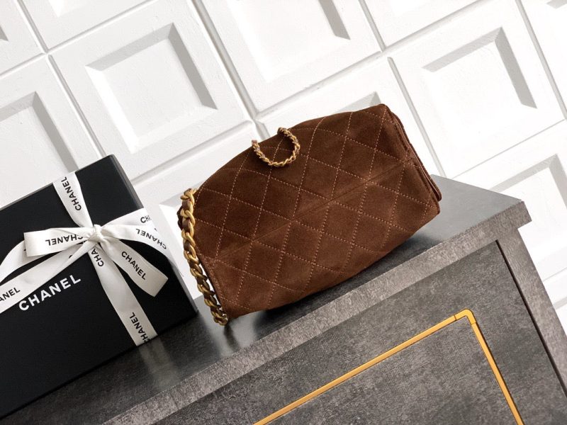 Image_20260323230646_2148_49 CHANEL 25S HOBO BAG 22 CM IN DARK BROWN SUEDE WITH GOLD HARDWARE