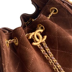 Image_20260323230649_2149_49 CHANEL 25S HOBO BAG 22 CM IN DARK BROWN SUEDE WITH GOLD HARDWARE