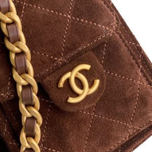 Image_20260323230651_2150_49 CHANEL 25S HOBO BAG 22 CM IN DARK BROWN SUEDE WITH GOLD HARDWARE