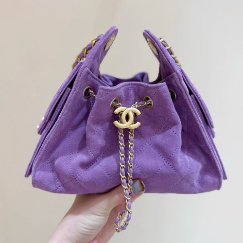 Image_20260324225621_2289_49 CHANEL 25S HOBO BAG 22 CM PURPLE SUEDE WITH GOLD HARDWARE